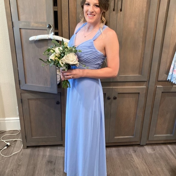 Madeline Gardner Dresses & Skirts - Morilee by Madeline Gardner Chiffon Bridesmaid Dress, Size 8 (Cornflower Blue)